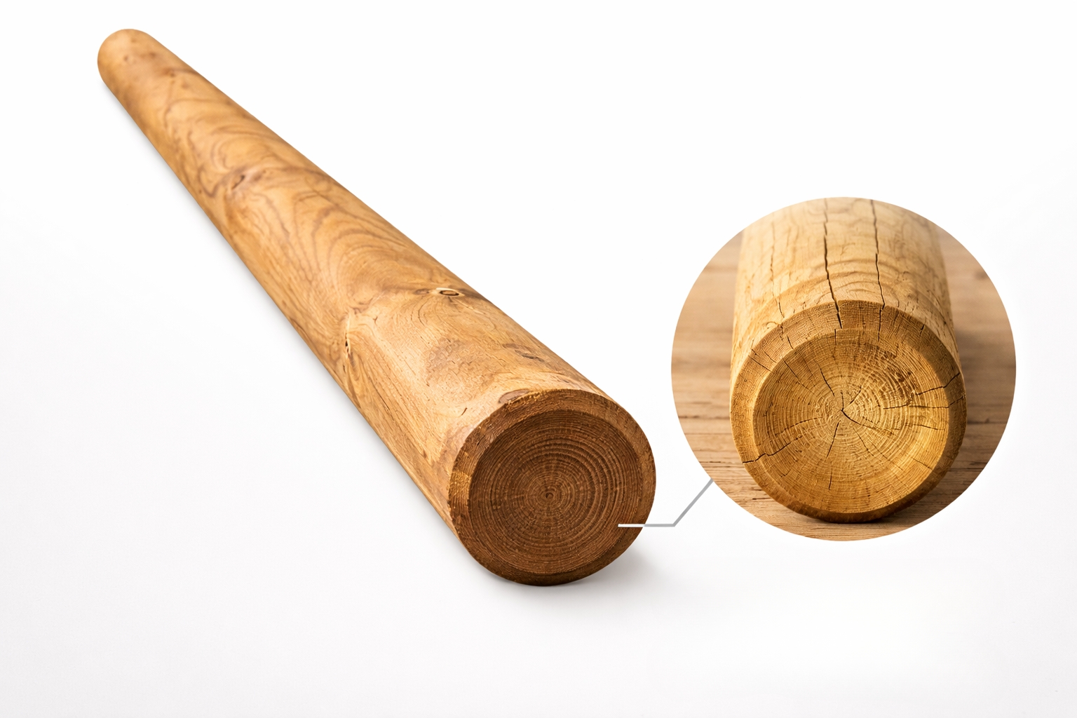 Rondins de bois empilés traités autoclave CL4